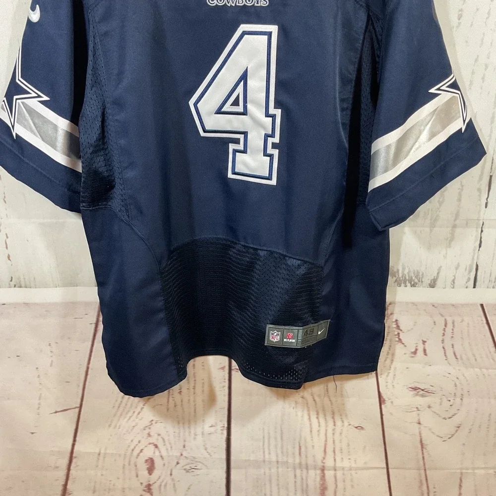 Dallas Cowboys Nike NFL On Field Jersey Size 48 Dak‎ Prescott 4 Stitched Blue